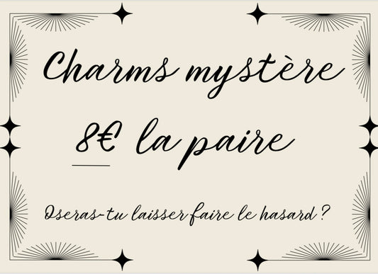 Paire de Charms mystère dorés ou argéntés